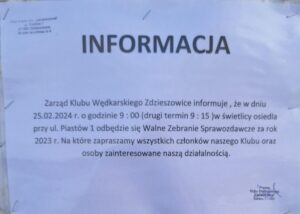 Walne zebranie sprawozdawcze za rok 2023